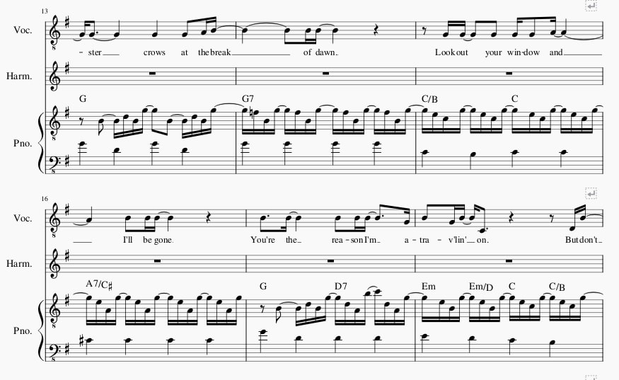 Think Twice sheet music for piano solo (chords, lyrics, melody) v2