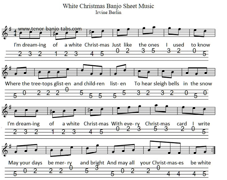 guitar chords white christmas